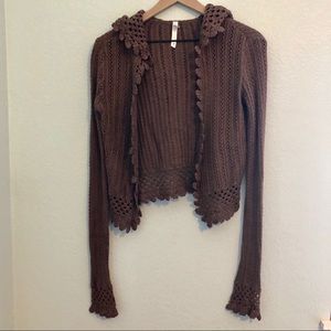 Heavily detailed knitted Lilu cardigan sweater